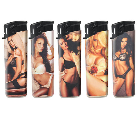 Plastic Custom Flame Incender Electric Lighter Wegwerp Sigaretten Gas Custom Logo