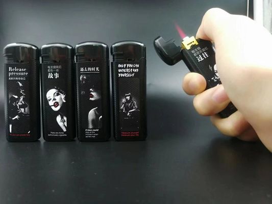 Vijf kleuren USB oplaadbare sigarettenanker met afgedrukt logo Gasanker 68*27.8*13mm