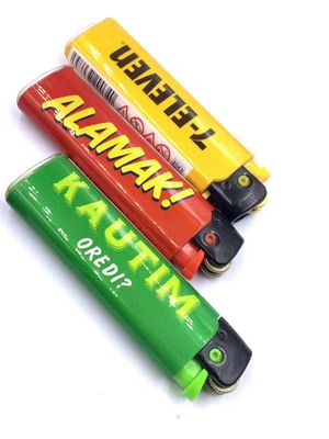 Keukenvlam Wegwerpsteen gas aansteker met aangepast logo Butane gas flint aansteker