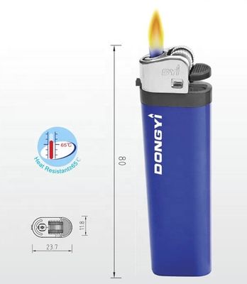 8.0*2.37*1.18 cm Vijf kleuren Plastic Gas Flint Lighter met Zwarte Hoofd