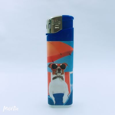 Custom logo hervulbare elektrische aansteker voor vlamloos roken in de keuken 81.7*24*11.4mm