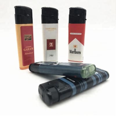 8.17*2.4*1.14 CM Torch Verpakte Sticker Elektrische wegwerp aansteker voor souvenir cadeau
