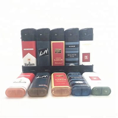 8.17*2.4*1.14 CM Torch Verpakte Sticker Elektrische wegwerp aansteker voor souvenir cadeau
