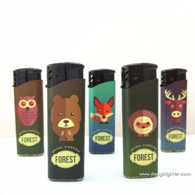 Eenmalig aanpassingslabel Smoking lighter met Cool Dog Dongyi Aanpassingslabel