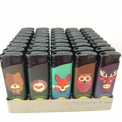 Eenmalig aanpassingslabel Smoking lighter met Cool Dog Dongyi Aanpassingslabel