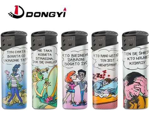 Eenmalig aanpassingslabel Smoking lighter met Cool Dog Dongyi Aanpassingslabel
