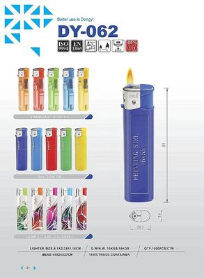 Transparante kleur Slim Sigaretten aansteker 8.1*2.03*1.16CM met hervulbare functie