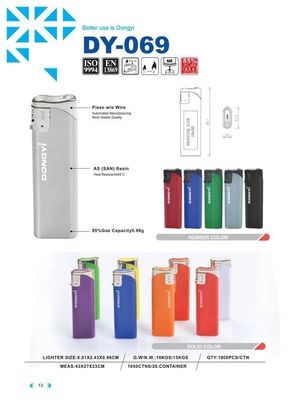 DY-069 Unieke elektronische CR Flip plastic aansteker met aanpassing