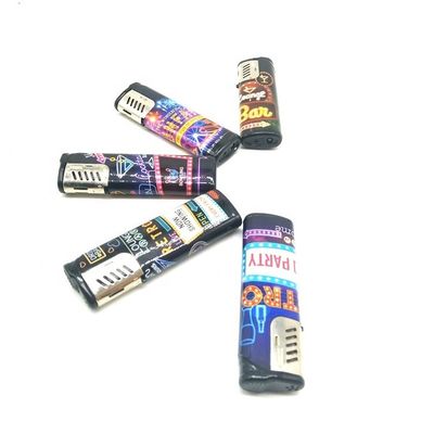 Plastic gas refill winddichte elektronische aansteker met aangepast logo model nr. DY-F001