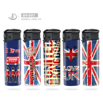 Op maat gemaakte verpakking Normaal label UK Logo Elektrische aansteker 8.2*2.49*1.0 cm