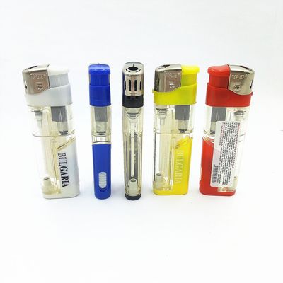 Dongyi Hervulbare Transparante Kleur Plastic Electric LED Lighter 8.22*2.49*1.14CM