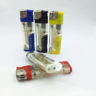Vijfkleurige witte LED-lamp zachte vlam Elektronische aansteker Gas hervulbare sigaar aansteker