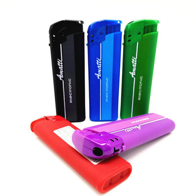 Elektrische gas aansteker OEM Printing Plastic Cigarette Lighter Customization 8.2*2.6*1.14CM