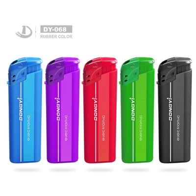 Gepersonaliseerde Plastic Dongyi Elektronische Rubber Kleur Cigarette Gas Lighter DY-068
