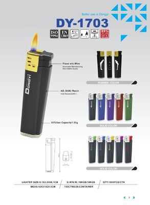 Eenmalig hervulbaar lichter EU-norm met Dy-1703 bricket plastic