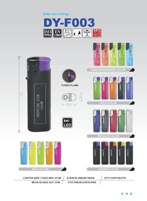 Eenmalige sigarettenanker met winddichte elektrische aansteker LED-model nr. DY-F003