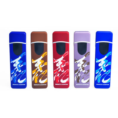 Vingerafdruk geactiveerde USB oplaadbare aansteker USB01 aangepast logo 8.2*2.3*0.95 cm
