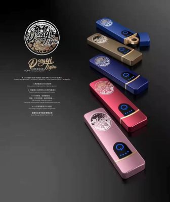 Custom Design USB-toorts aansteker met ontwerp en 8,2 * 2,3 * 0,95 cm